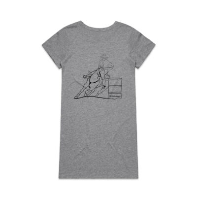 Short Sleeve Dress - Barrels Black Print Thumbnail