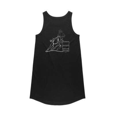 Tank Dress - Barrels White Print Thumbnail