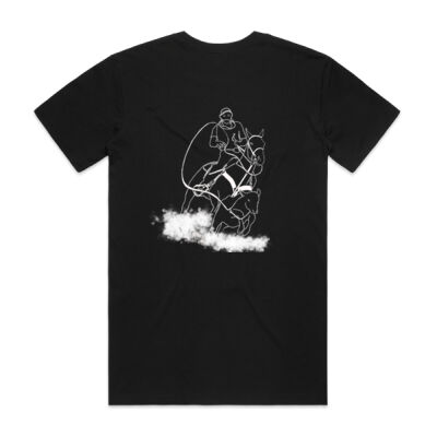 Mens Organic Tee - Roping White Print Thumbnail