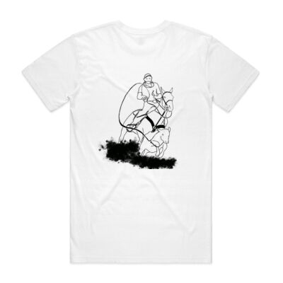 Mens Organic Tee - Roping Black Print Thumbnail